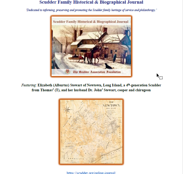 Scudder Family Historical & Biographical Journal, volume 5, no. 2