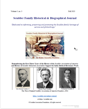 Scudder Family Historical & Biographical Journal, volume 5, no. 3