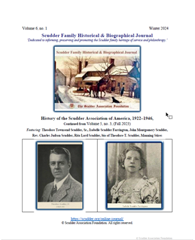 History of the Scudder Association of America, 1922–1946