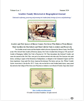 Scudder Family Historical & Biographical Journal, volume 6 no. 2